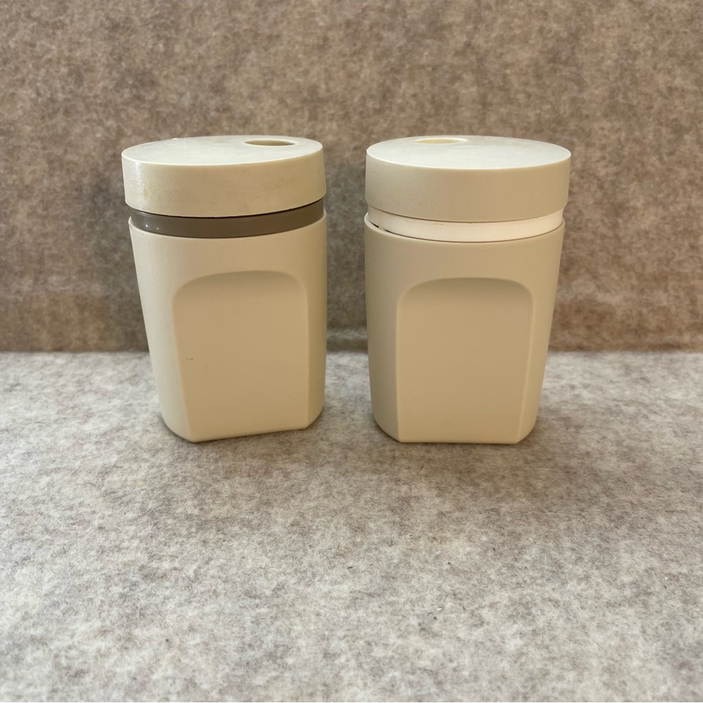 Tupperware Salt And Pepper Shakers 1471 Vintage almond